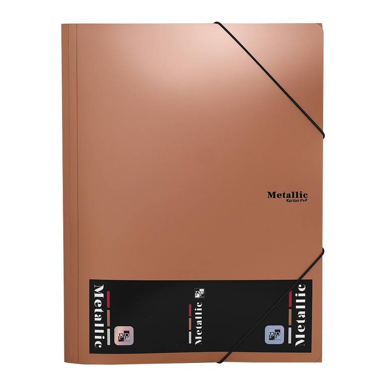 Mapa 253 PP s gumičkou medená Metallic