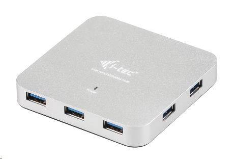 iTec USB 3.0 Hub 7-Port Metal s napájecím adaptérem