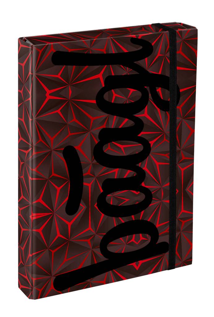 Dosky na školské zošity A4 BAAGL Jumbo Red Polygon