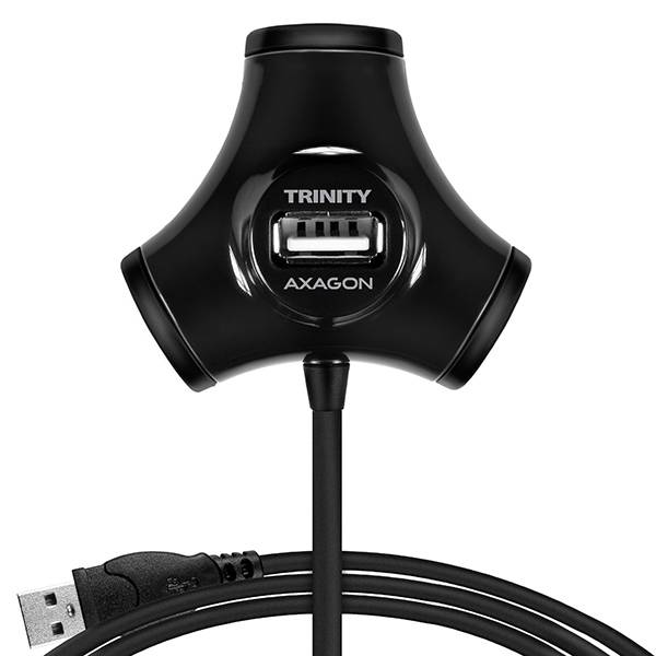 AXAGON HUE-X3 4x USB 2.0 Trinity hub, Black