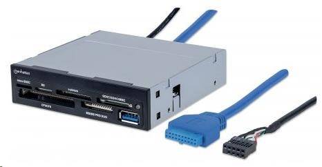 MANHATTAN Čítačka pamäťových kariet, 48 v 1, USB 3.0, 3.vnútorný rozmer 5