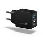 CONNECT IT Fast Charge nabíjecí adaptér 2×USB-A, 3,4A, černý