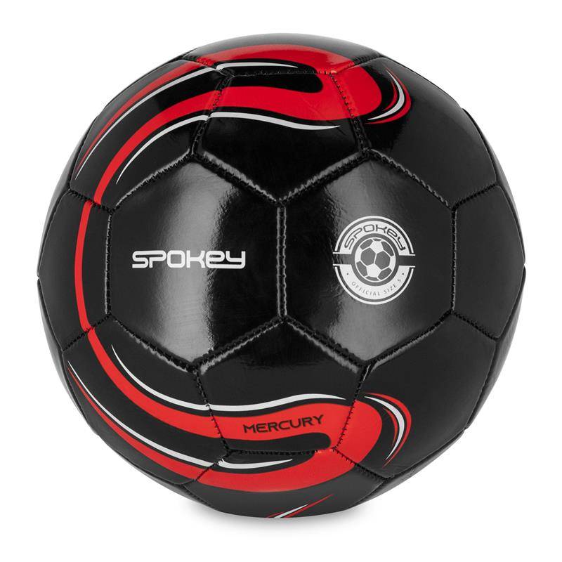 MERCURY Futbalová lopta, veľ. 5, čierno-červená