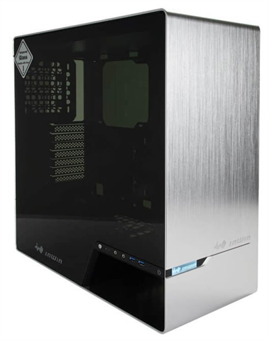 InWin case 905 OLED, Luxury brushed 4mm aluminum, MidTower, E-ATX, Silver
