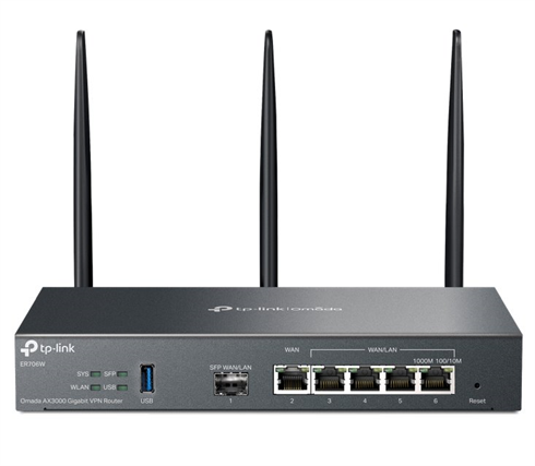 tp-link ER706W, Omada AX3000 Wi-Fi 6 Gigabit VPN RouterPORT