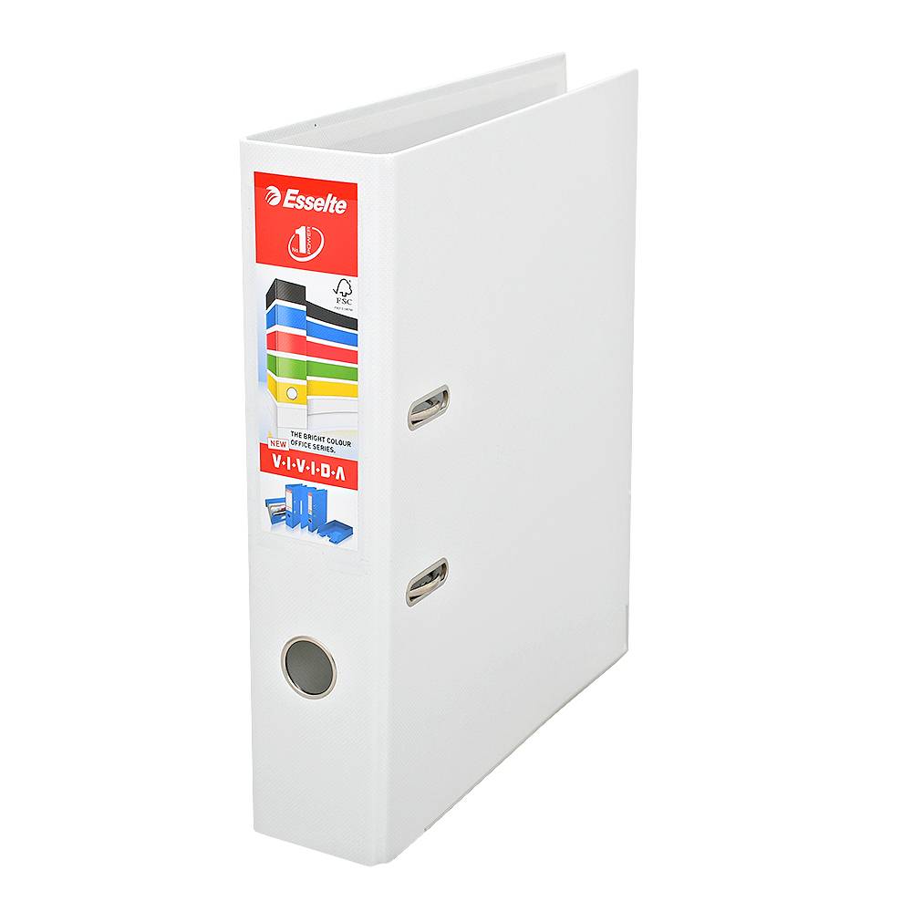 Esselte pákový zakladač A4 7,5 cm Standard Vivida biely