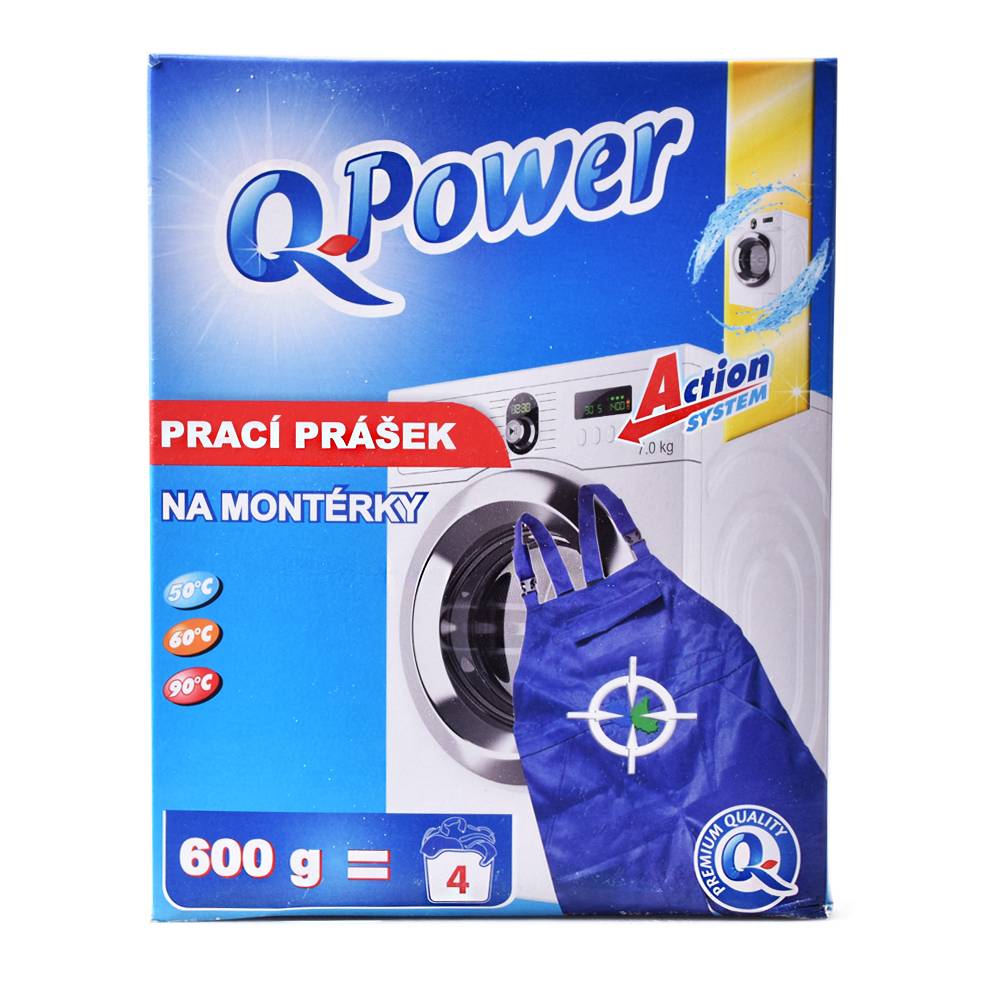 Prací prášok 600g/4pd na monterky Q-Power