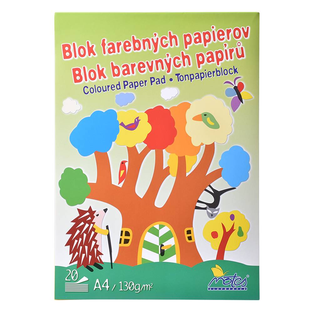 Notes farebný papier A4 20 listov 130g