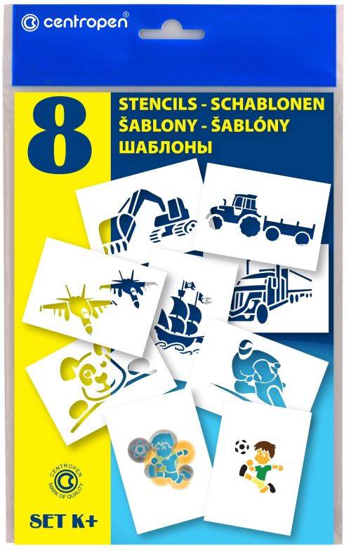 Papierové šablóny 9996 set K pre chlapcov Centropen