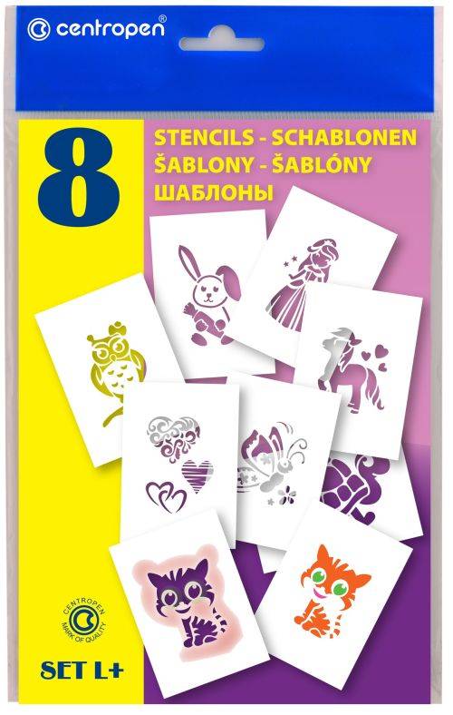 Papierové šablóny 9996 set L pre dievčatá Centropen