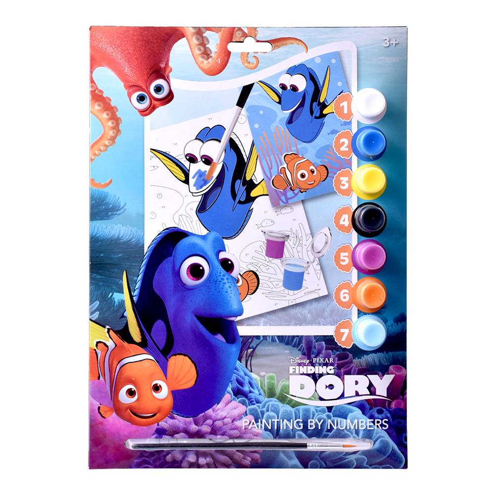 Omaľovánky A4 Maľuj podľa čísel Hľadá sa Dory