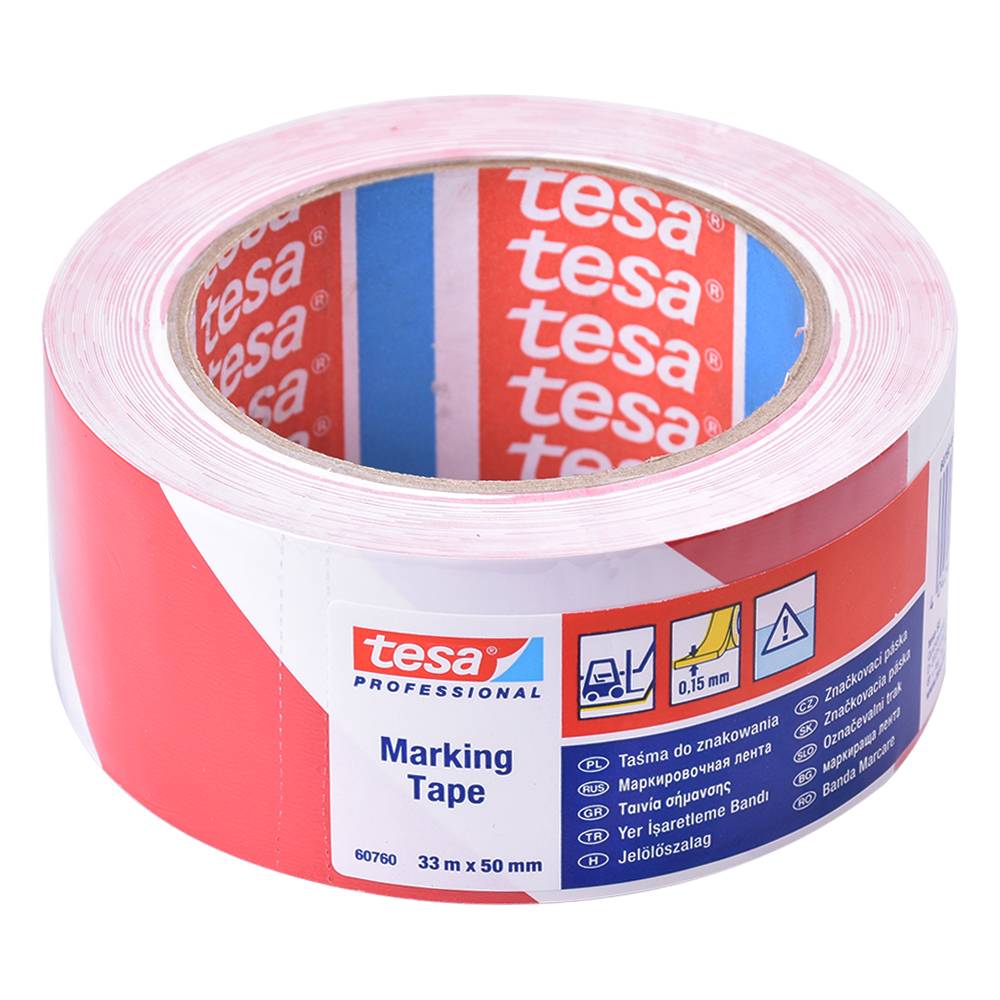 Tesa 60760 50 mm x 33 m červenobiela