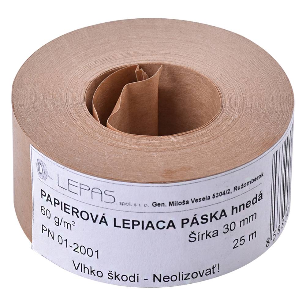 Lepiaca páska 30mm x 25m papierová hnedá