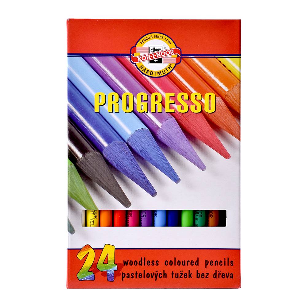 Pastelky v laku Progresso 24 farieb KIN