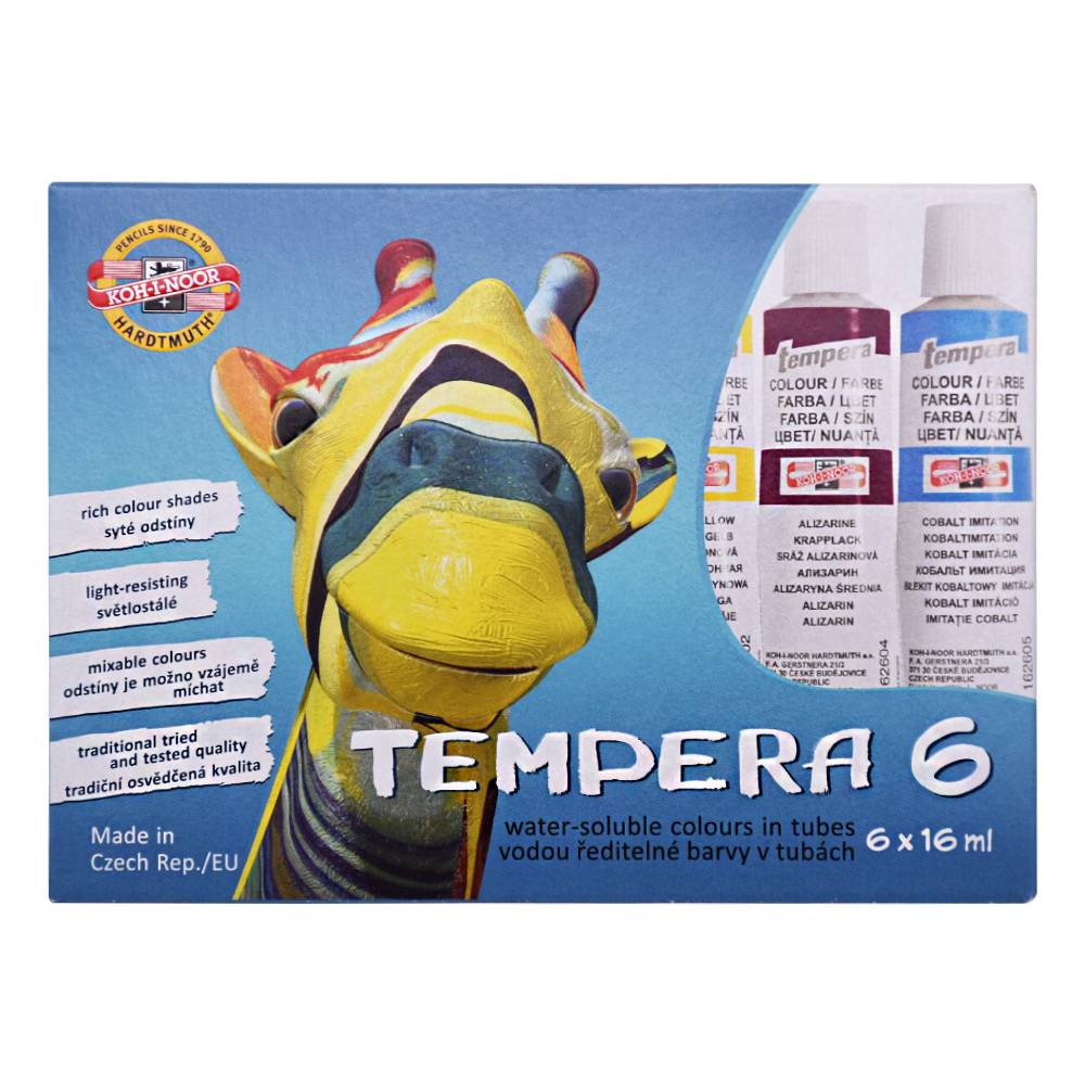 Temperové farby 16ml 6 farieb KIN