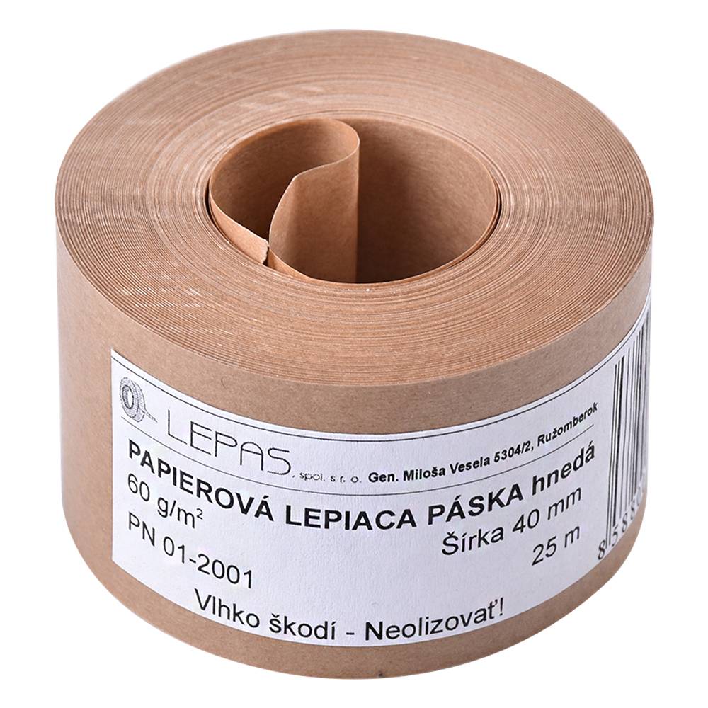 Lepiacia páska 40mm x 25m papierová hnedá