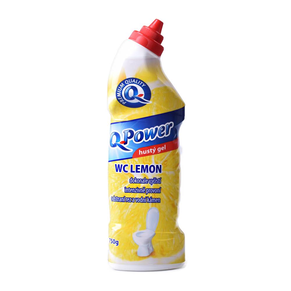 Čistiaci prostriedok na WC 750ml citrón gél Q-Power