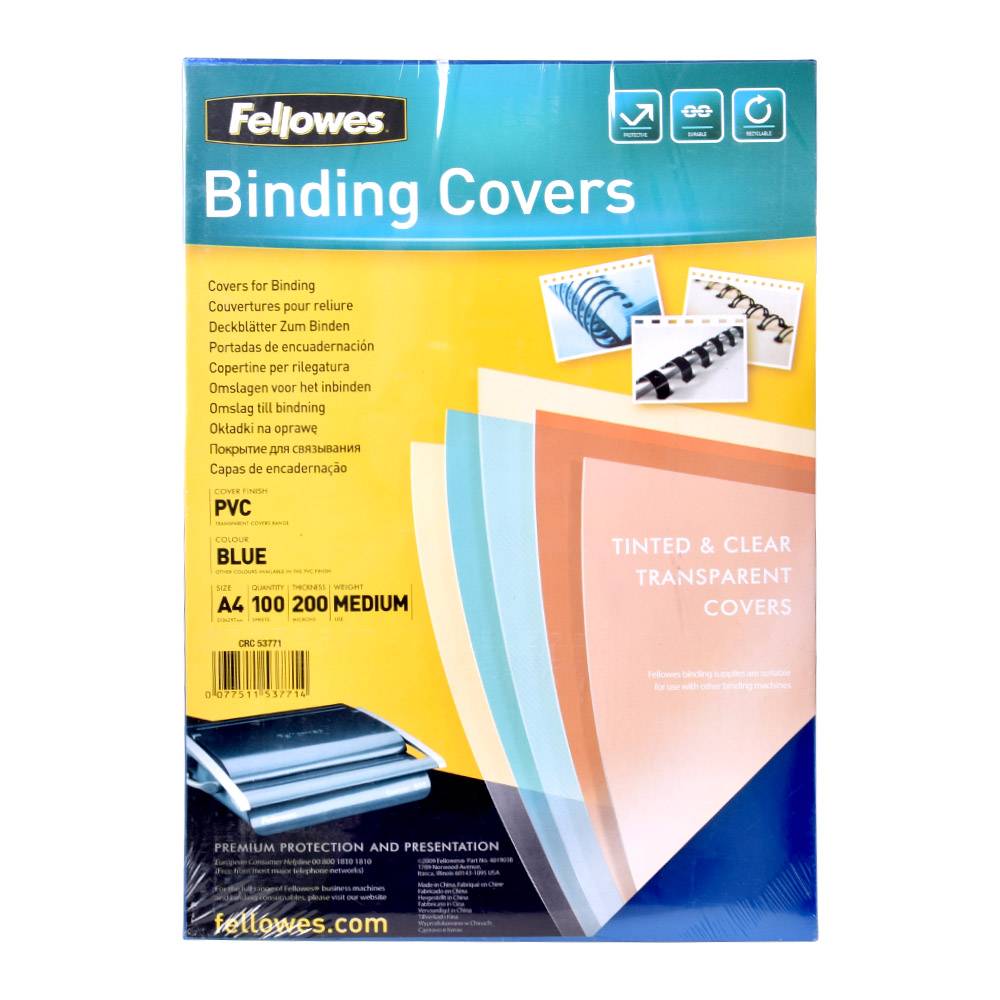 Fólia A4 200mic Prestige modrá Fellowes