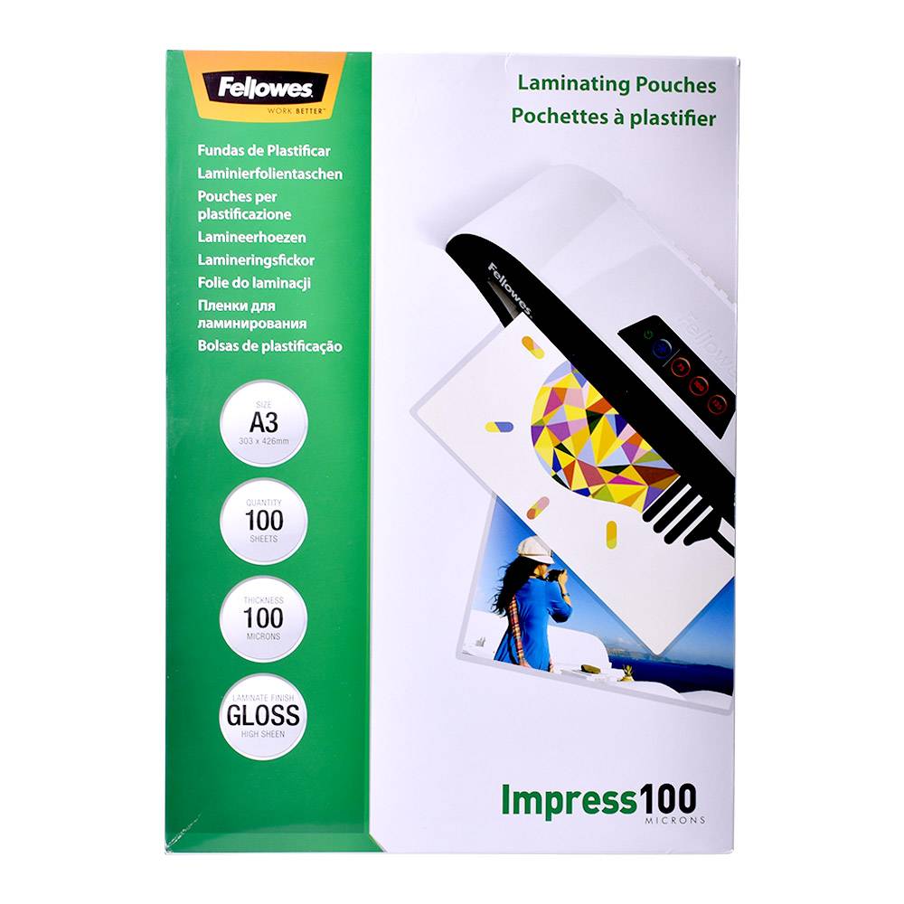 Fólia laminovacia A3 100mic 303x426 lesklá Fellowes