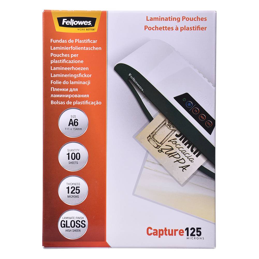 Fólia laminovacia A6 125mic 111x154 lesklá Fellowes