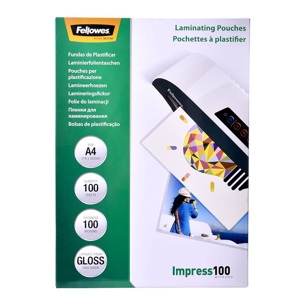Fólia laminovacia A4 100mic 216x303 lesklá Fellowes