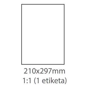 Print etikety 210x297 biele 1x zadný násek