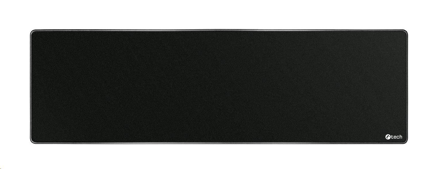 C-TECH Podložka pod myš MP-01XL, čierna, 900x270x4mm, obšité okraje