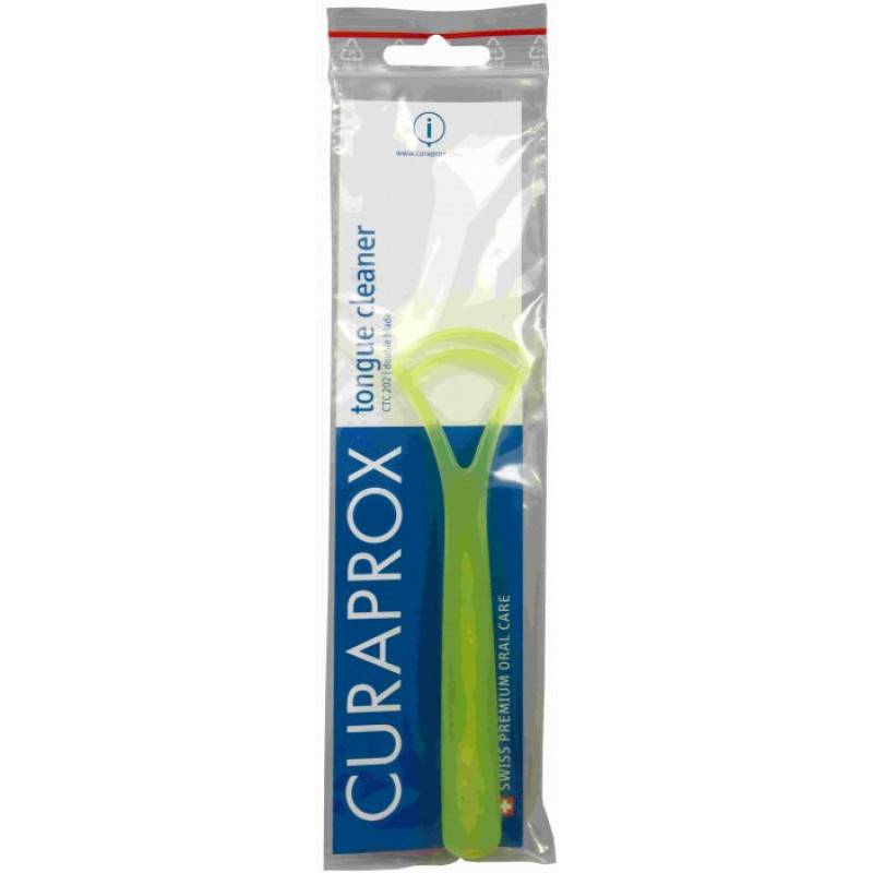 Dvojčepeľová škrabka na jazyk Curaprox 202
