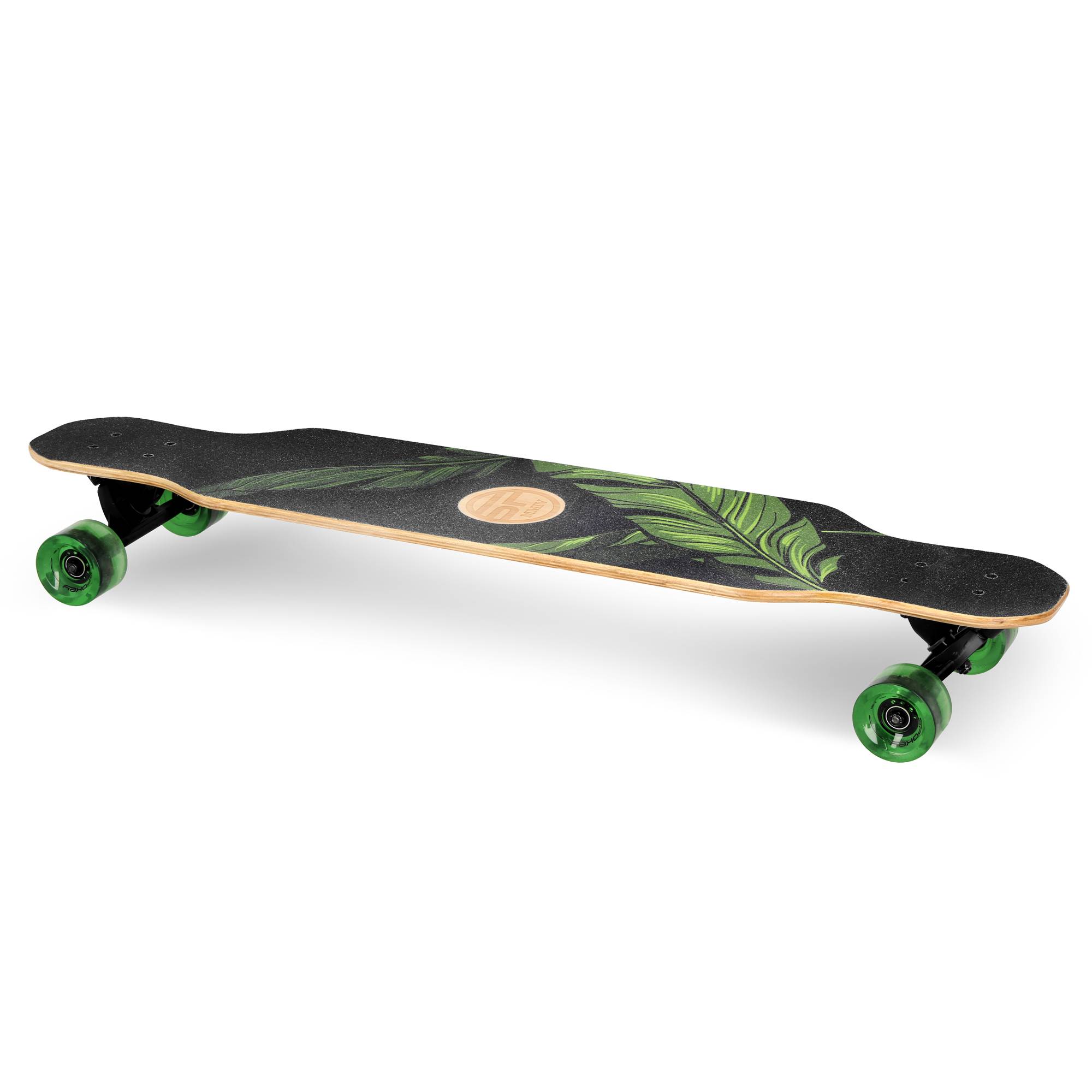 LONGBAY PRO Longboard 140 x 24 cm, ABEC7, zeleno-černý.
