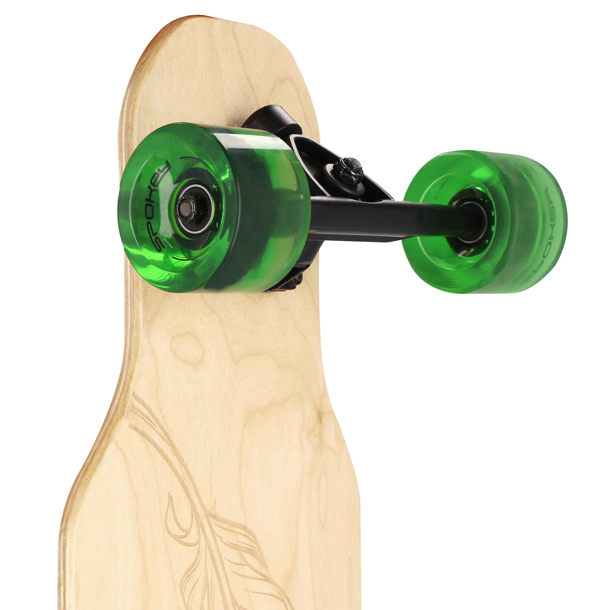 LONGBAY PRO Longboard 140 x 24 cm, ABEC7, zeleno-černý.