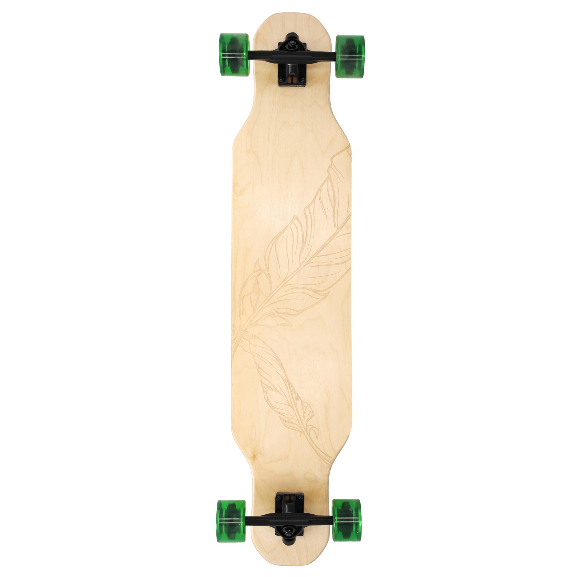 LONGBAY PRO Longboard 140 x 24 cm, ABEC7, zeleno-černý.