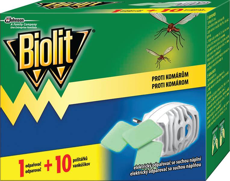 Elektrický odparovač suchý 1 + 10ks náhradná náplň Biolit