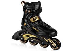 PRIME PRO Kolieskové korčule, čierno-zlaté, ABEC9 Carbon, veľ. 46