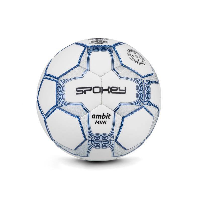 AMBIT MINI Futbalová lopta veľ. 2 bielo-strieborná