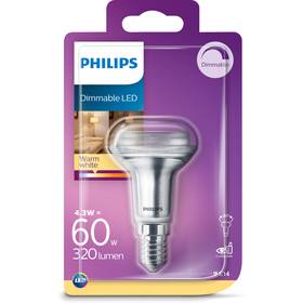 Philips LED žiarovka 81155900 230 V, 4.3 W = 60 W, teplá biela, A+ A++ E , stmievateľná