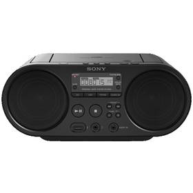 Sony ZS-PS50, přenosný stereo přehrávač Boombox s tunerem AM/FM, černý