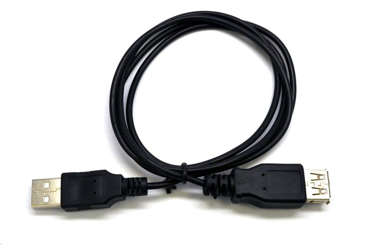C-TECH CB-USB2AA-3-B USB A-A, 3m, černý