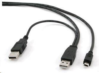 Gembird CCP-USB22-AM5P-3 USB 2.0 s dvojitým napájením, 0,9m