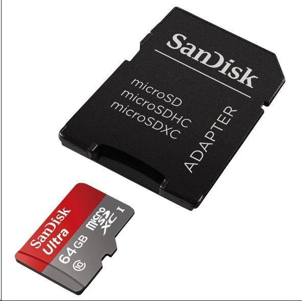 SanDisk MicroSDXC karta 256GB Ultra (100MB/s, Class 10, Android) + adaptér