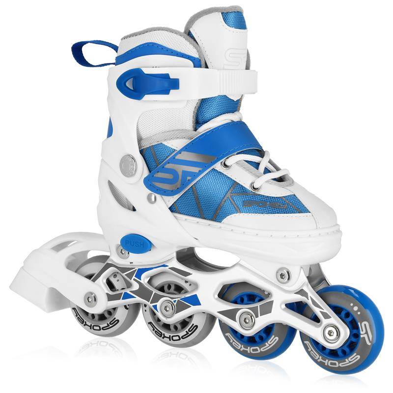 TONY Kolieskové korčule, bielo-modré, ABEC7 Carbon, veľ. 33-37