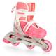 NINO Kolieskové korčule, bielo-ružové, ABEC1 Carbon, veľ. 31-34