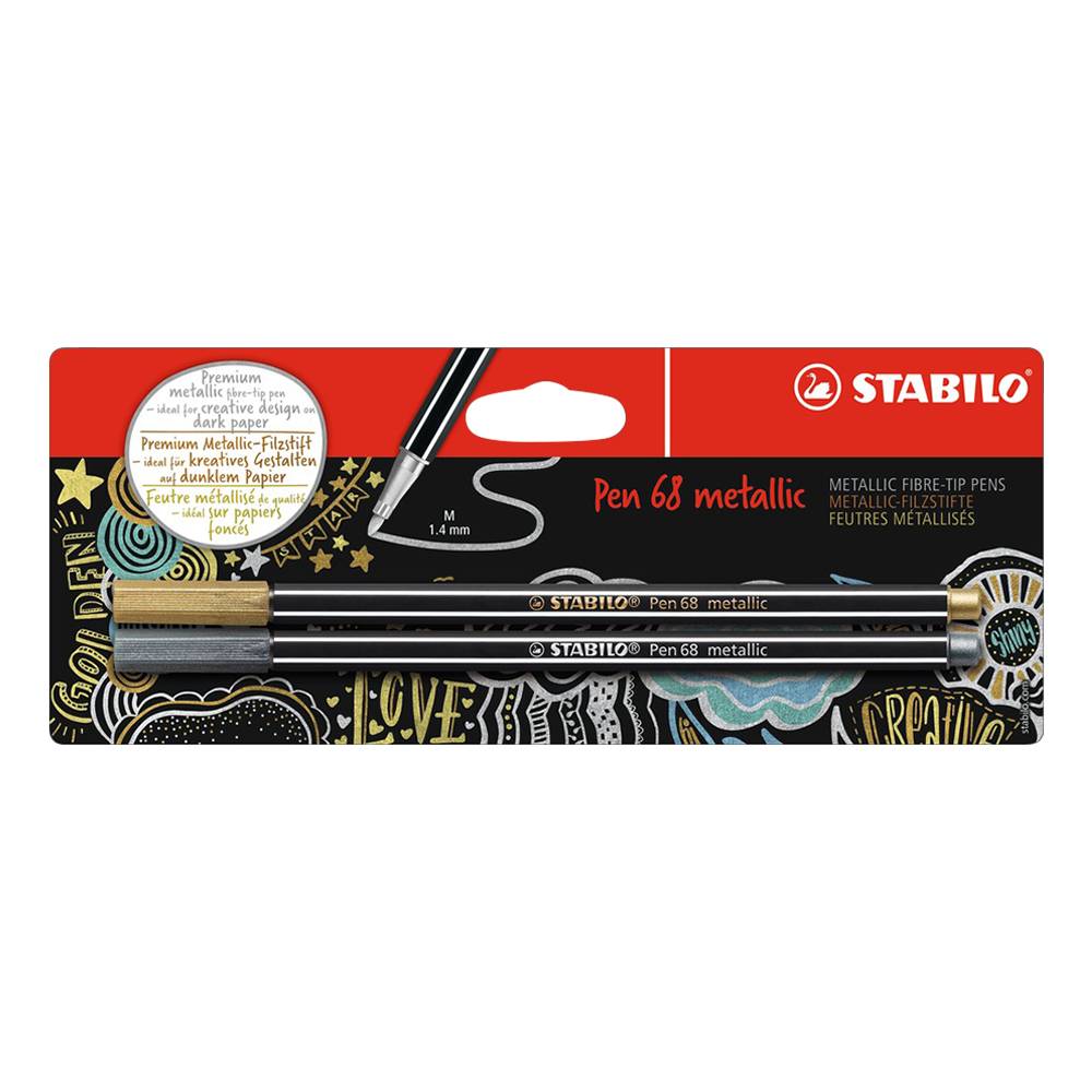 Fixky 1,4mm Pen 68 metallic 2 farby STABILO