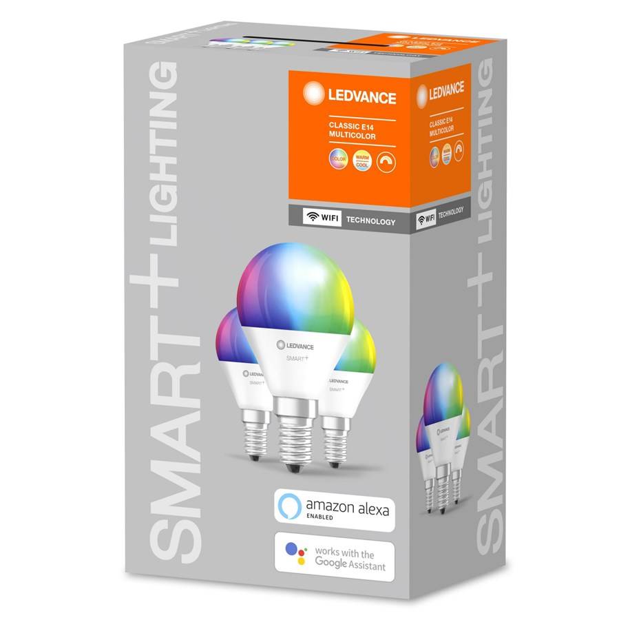 SMART+ WiFi CL P RGBW 40 yes 5W/ E14, meniteľné farby, stmievateľná, 3 ks, LEDVANCE