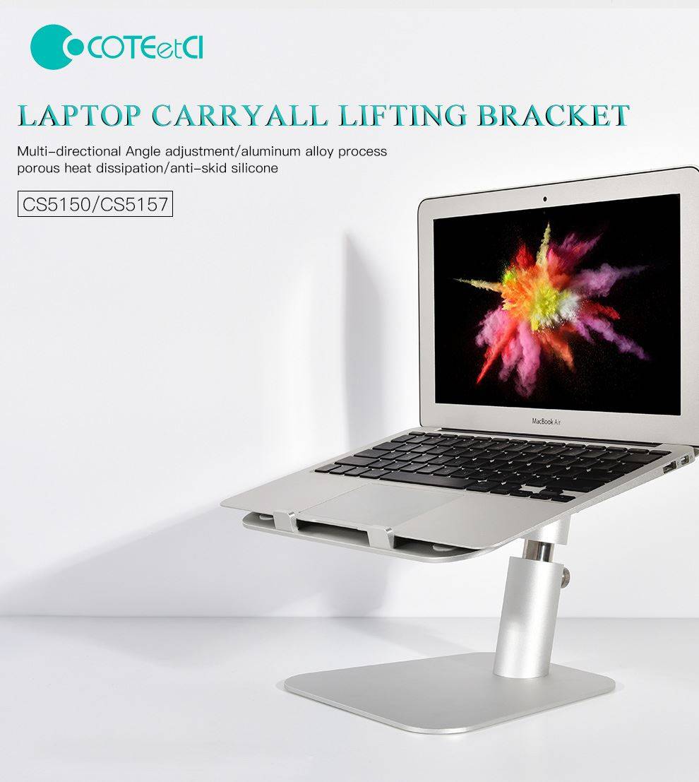 COTEetCI hliníkový flexibilní podstavec pro notebooky (obousměrný) stříbrný