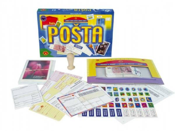 Pošta vzdělávací společenská hra v krabici - autor neuvedený