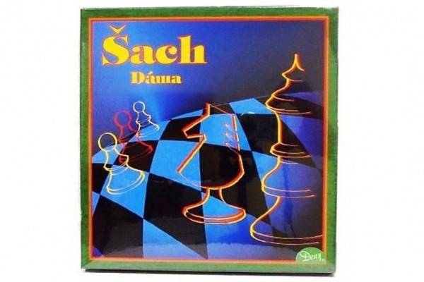 Šach + dáma + mlyn verzia SK spoločenská hra v krabici 22x23x2cm