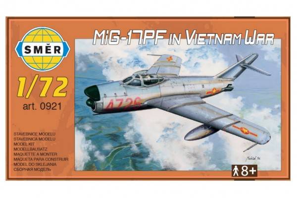Směr Model MiG 17PF in Vietnam War13 3x16,2 cm v krabici 25x14x4 cm 1:72
