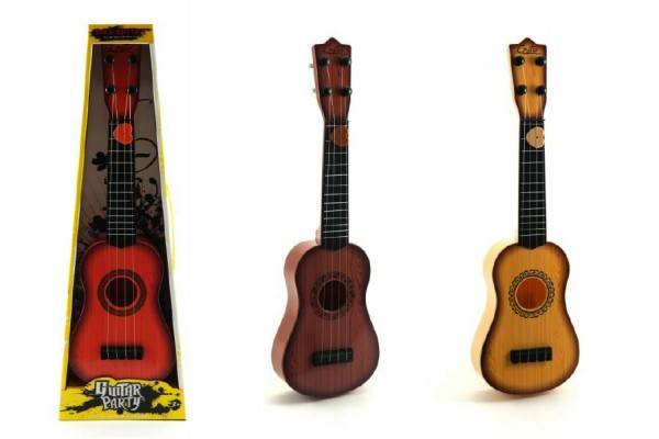 Gitara s trsátkami, plast 40cm v krabici - výber 3 farby