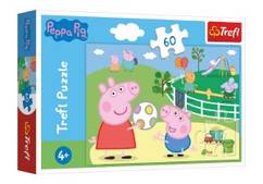 Puzzle Prasiatko Peppa / modré plavky Zábava s priateľmi 33x22cm 60 dielikov v krabičke 21x14x4cm