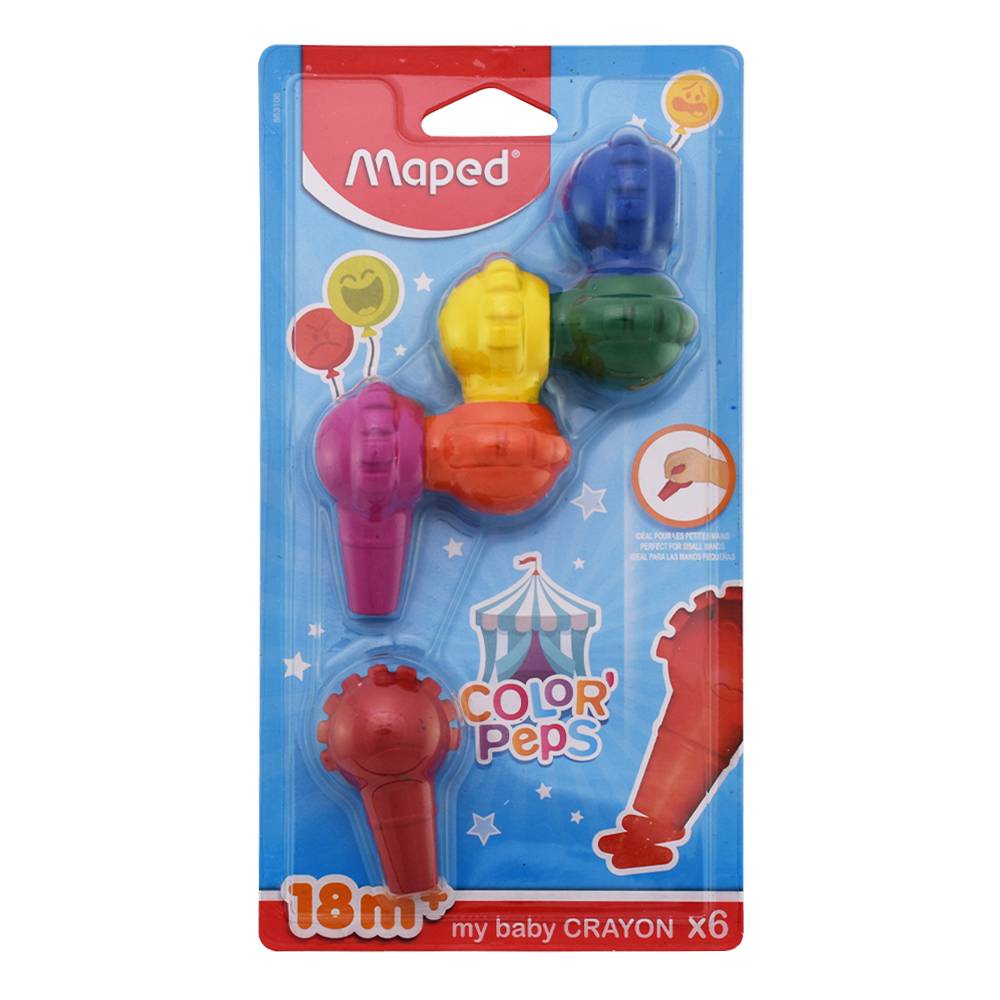 VOSKOVKY BABY CRAYONS 6 FARIEB MAPED